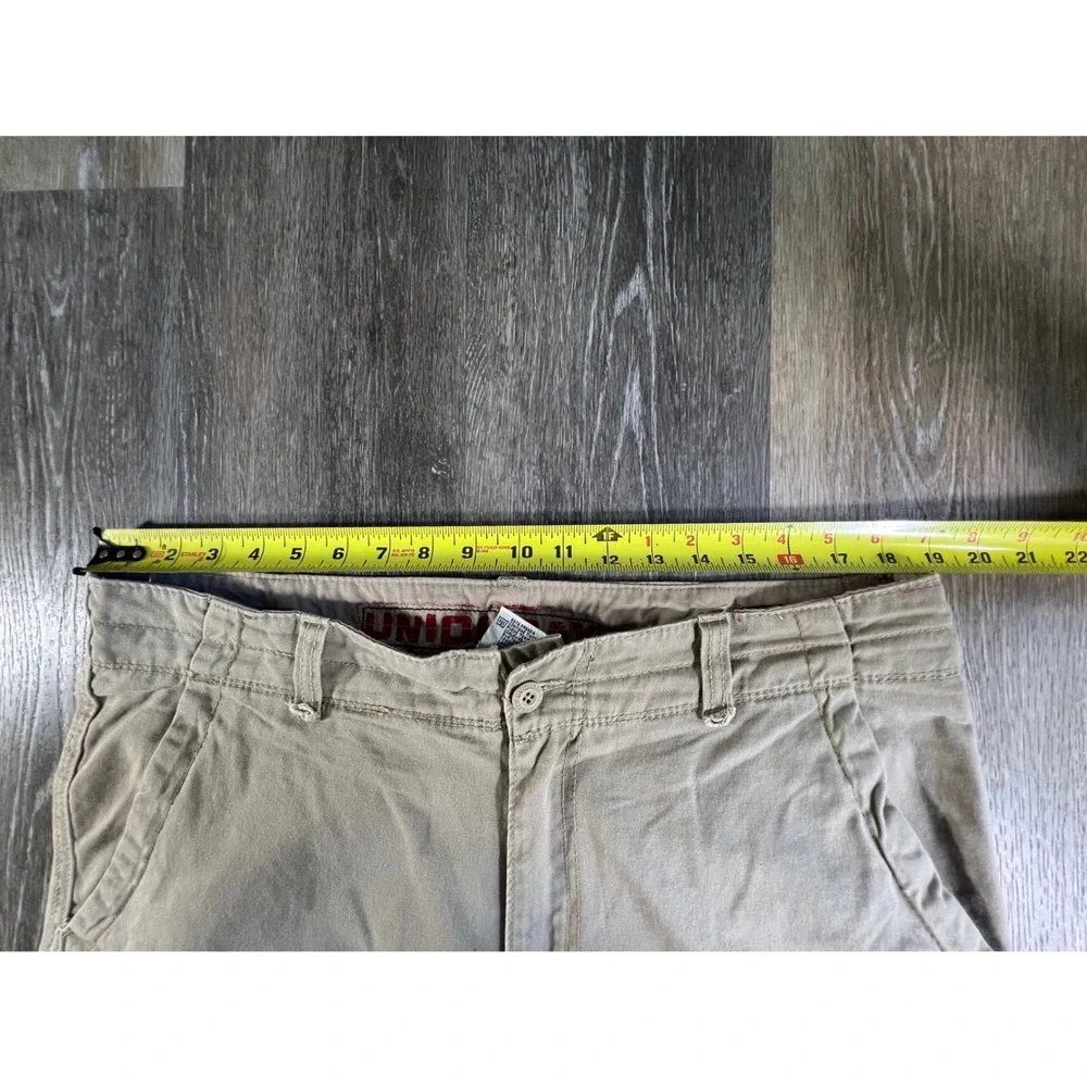 Unionbay Cargo Pants Mens 36x30 Khaki Tan Cotton Twill Straight Leg Utility